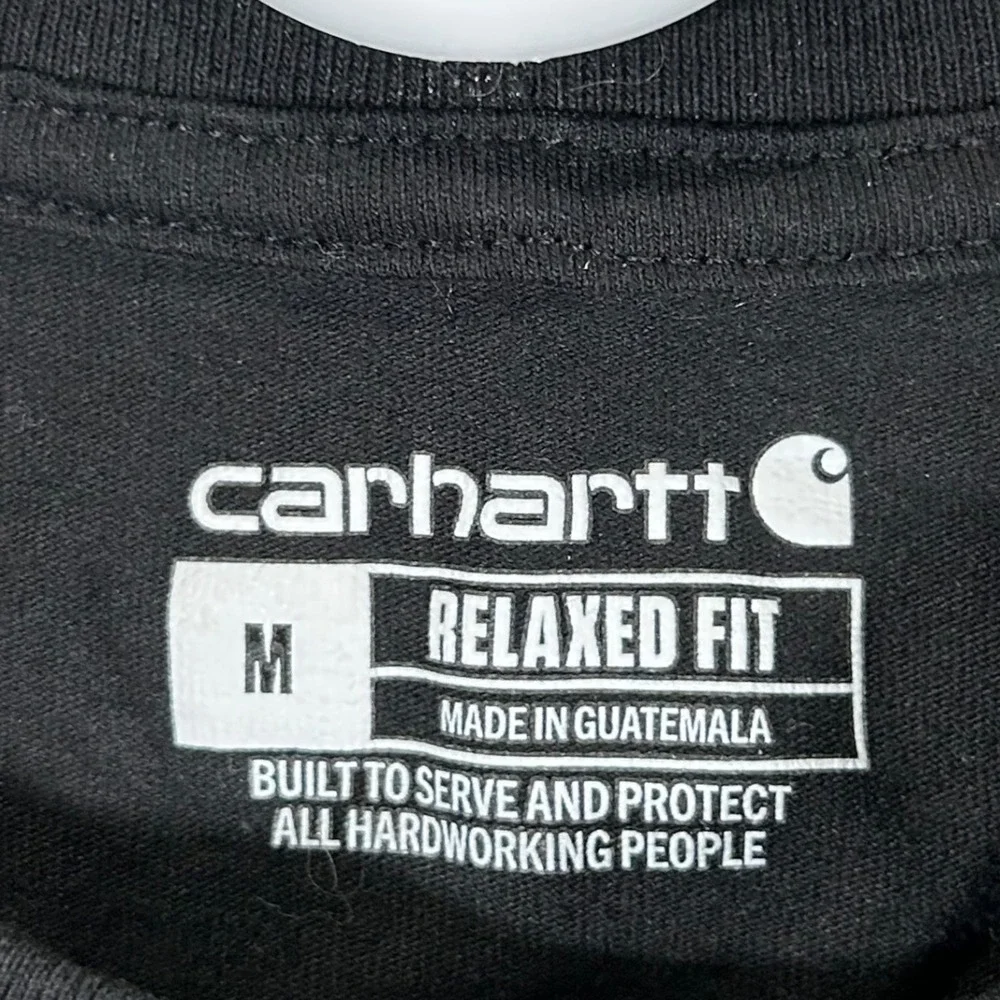 Carhartt Mens Relaxed Fit Graphic T-Shirt Black Medium Workwear Fun Character